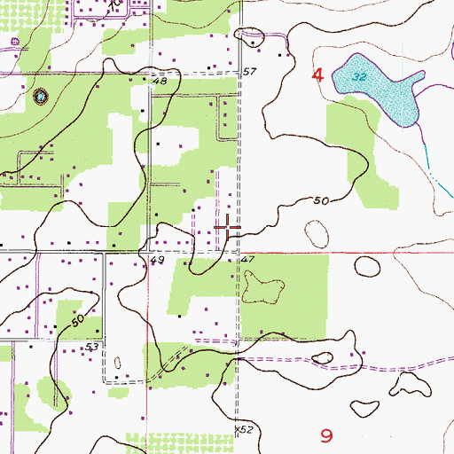Topographic Map of Olympus Acres, FL