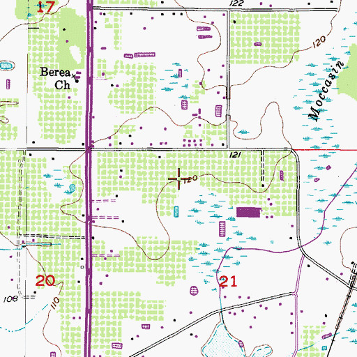 Topographic Map of Orange Haven, FL