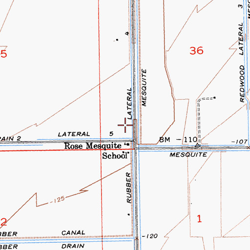 Topographic Map of Rubber Lateral, CA
