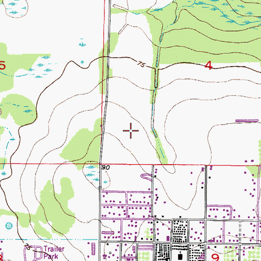 Topographic Map of Orendain, FL