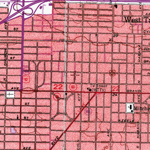 Topographic Map of Oriole, FL
