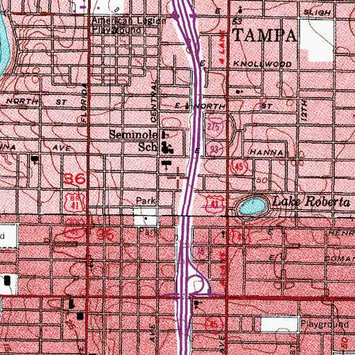 Topographic Map of Osceola, FL