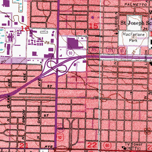Topographic Map of Palermo, FL