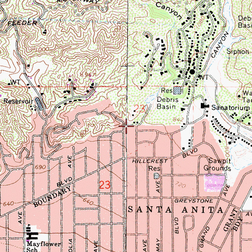 Topographic Map of Ruby Canyon, CA