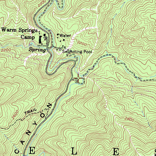 Topographic Map of Ruby Canyon, CA