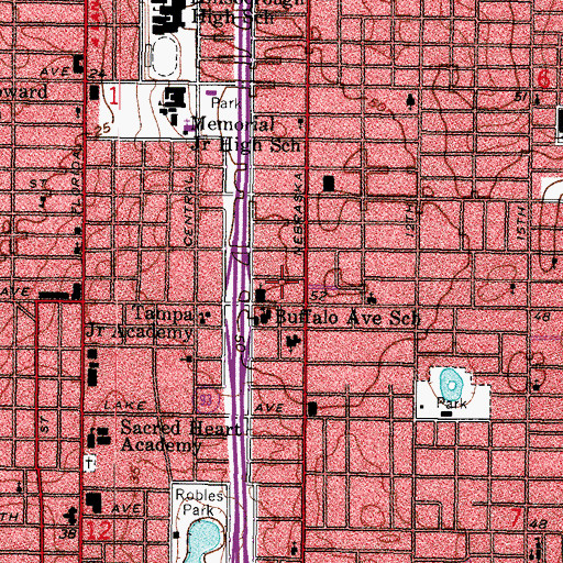 Topographic Map of Palmaria, FL