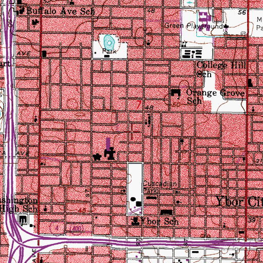Topographic Map of Panama, FL
