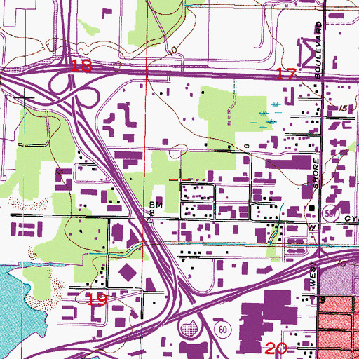Topographic Map of Paradise, FL