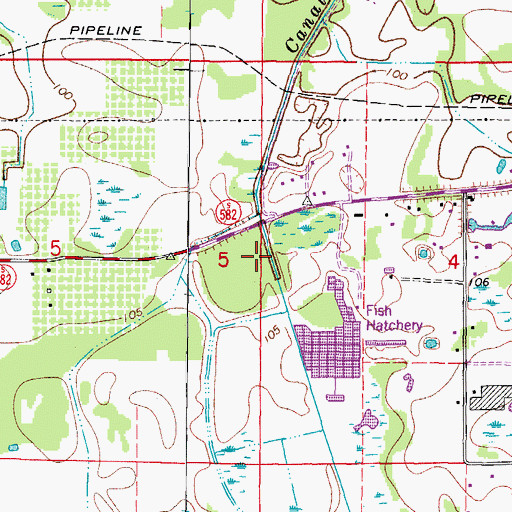 Topographic Map of Paradise Oaks, FL