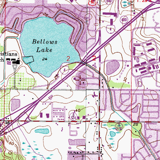 Topographic Map of Pardeau Shores, FL