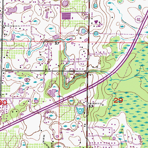 Topographic Map of Park Forest, FL