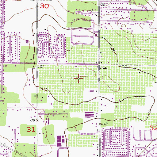 Topographic Map of Park Meadow, FL