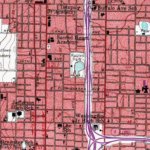 Topographic Map of Park View, FL