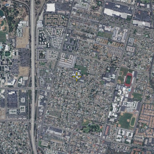 Aerial/Satellite Image of Ruby Drive Elementary School, CA