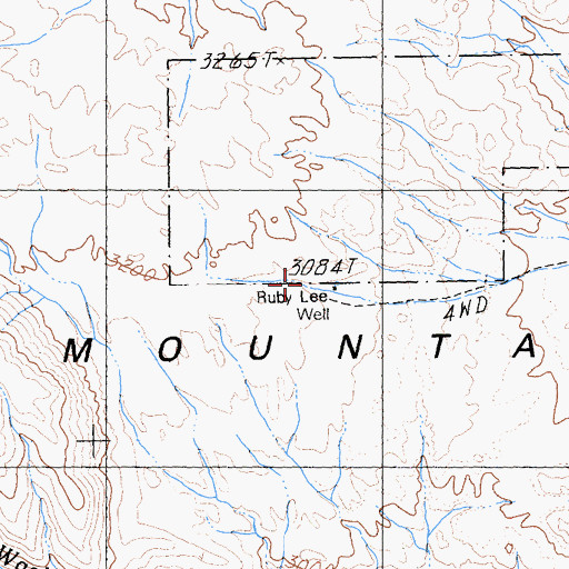 Topographic Map of Ruby Lee Well, CA