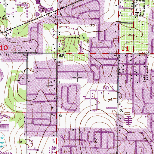 Topographic Map of Parsons Reserve, FL