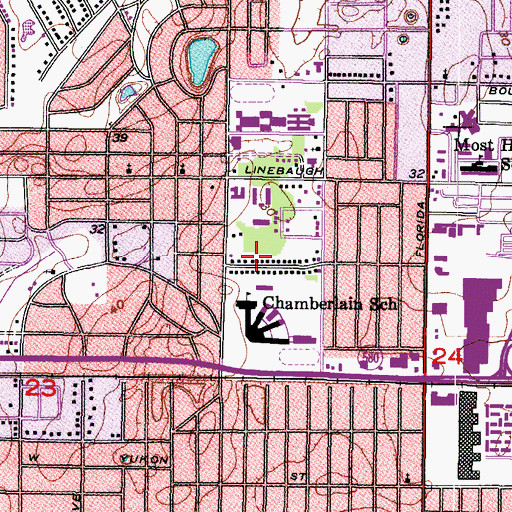 Topographic Map of Patbur, FL
