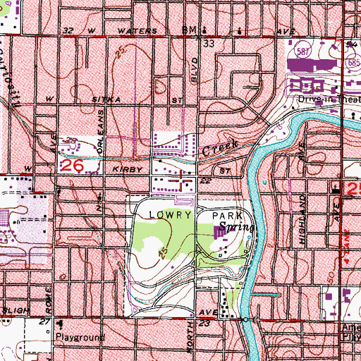 Topographic Map of Patons Park View, FL
