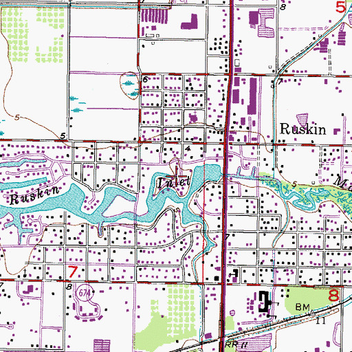 Topographic Map of Pelican Point, FL
