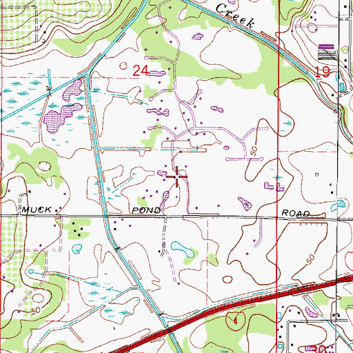 Topographic Map of Pemberton Creek, FL