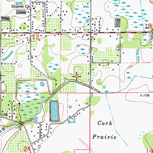 Topographic Map of Pemberton Trace, FL