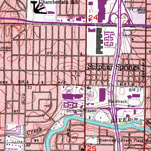 Topographic Map of Pendleton Heights, FL