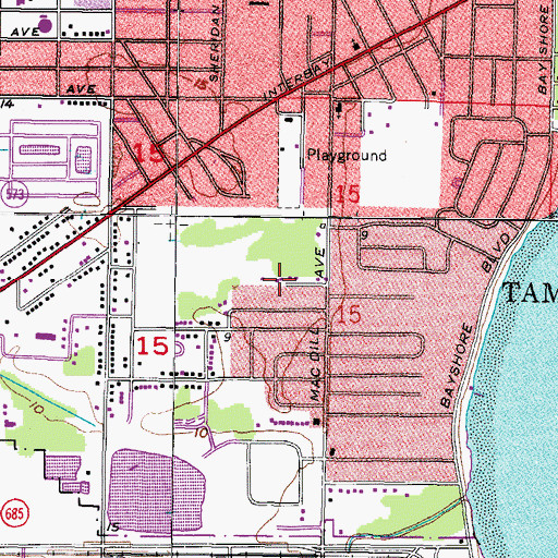 Topographic Map of Peninsula Heights, FL