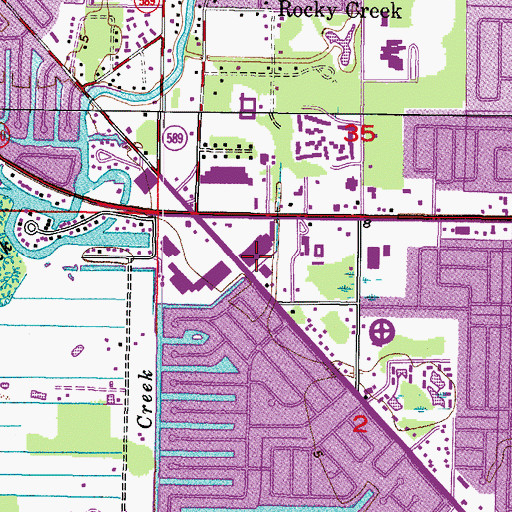 Topographic Map of Penner, FL