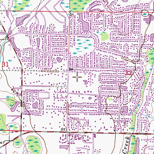 Topographic Map of Pennington Village, FL