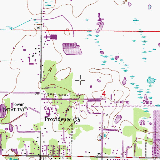 Topographic Map of Peppermill at Providence Lakes, FL