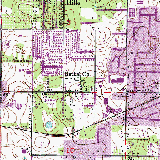 Topographic Map of Perrywood, FL