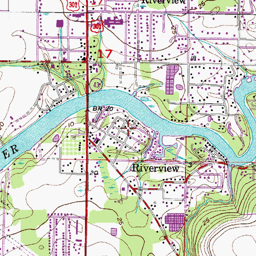 Topographic Map of Peru, FL