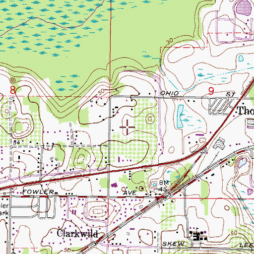 Topographic Map of Phillips, FL