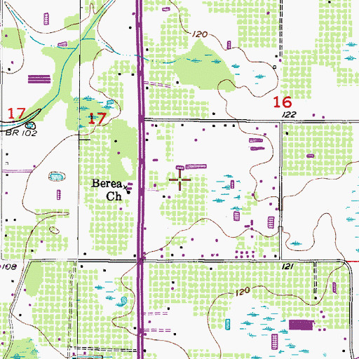 Topographic Map of Phipps, FL