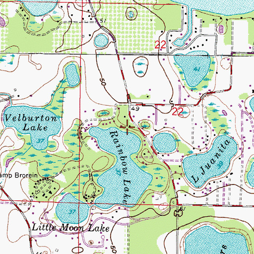 Topographic Map of Waterstone, FL