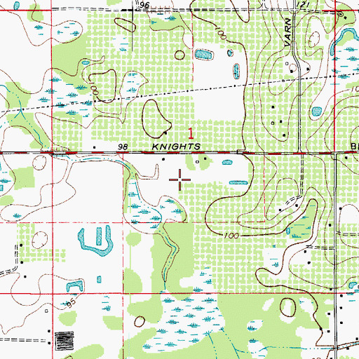 Topographic Map of Watkins, FL
