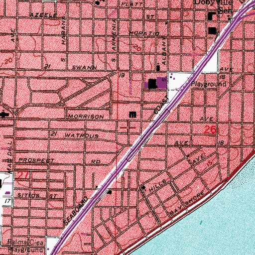 Topographic Map of Watrous, FL