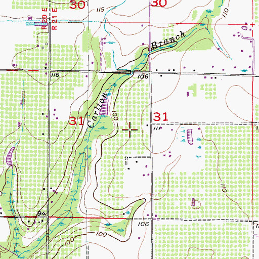 Topographic Map of Watts Junction, FL