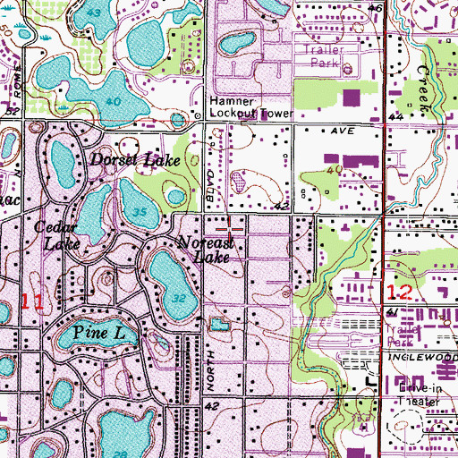 Topographic Map of Waverly, FL