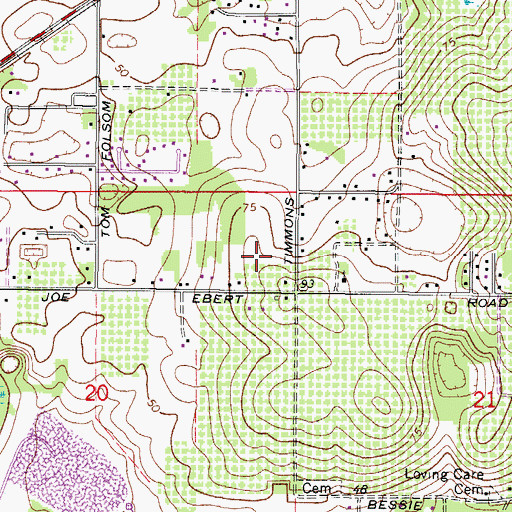 Topographic Map of Weather Oak, FL