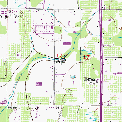 Topographic Map of Welch Creek Acres, FL