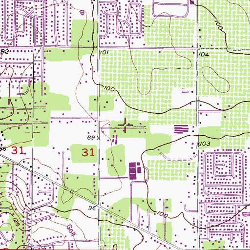 Topographic Map of Wellington, FL