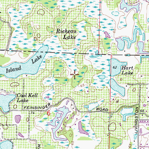 Topographic Map of Wellington Manor, FL