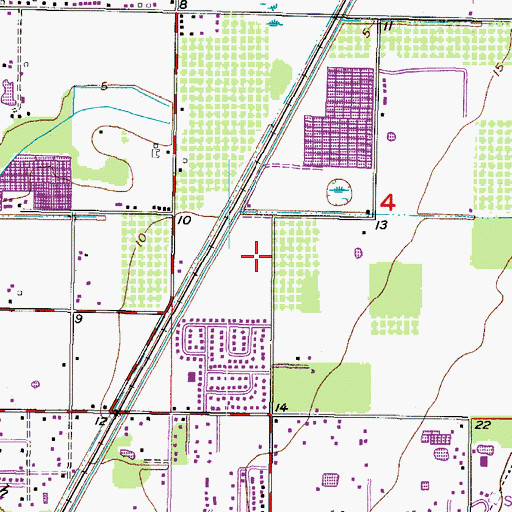 Topographic Map of Wellington North at Bay Park, FL