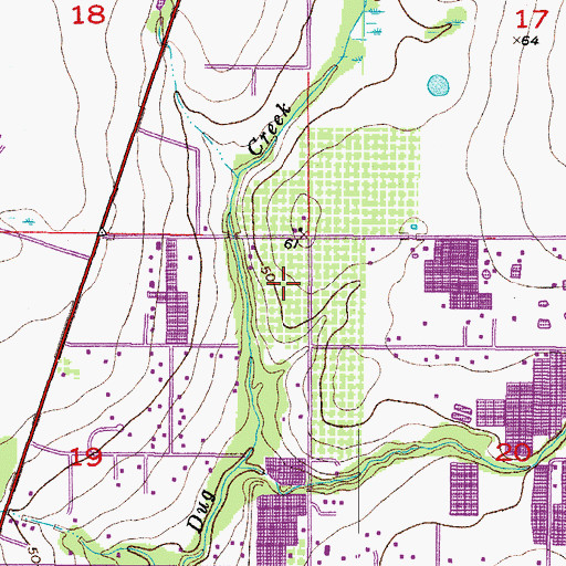 Topographic Map of West Green Estates, FL