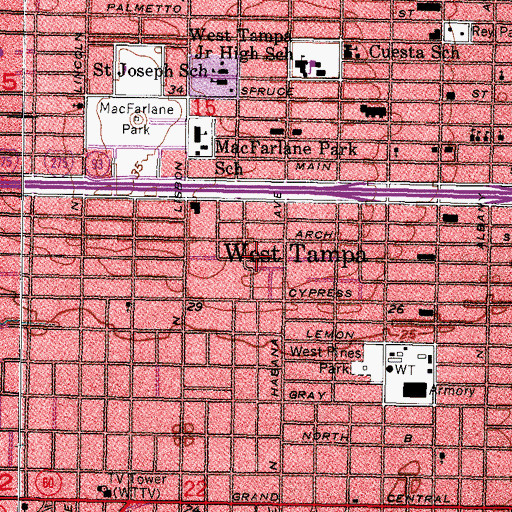 Topographic Map of West Naples, FL