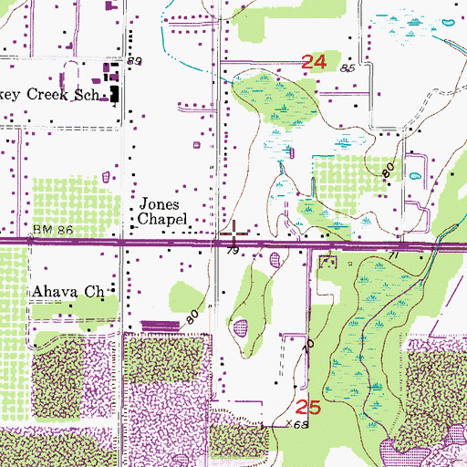 Topographic Map of West Plant City Farms, FL