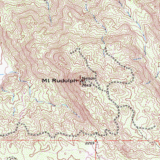 Topographic Map of Mount Rudolph, CA