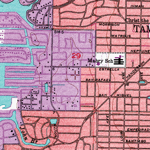 Topographic Map of West Shore Place, FL