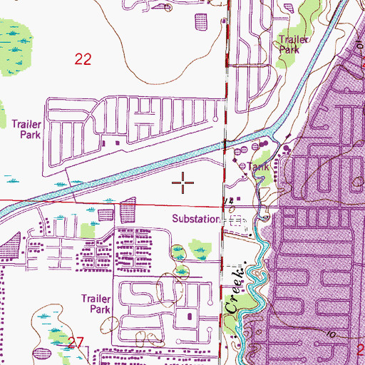 Topographic Map of West Waters Village, FL